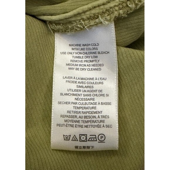 Anthropologie Pilcro Womens Button Down Shirt Green Long Sleeve Pocket Size M - Picture 4 of 9